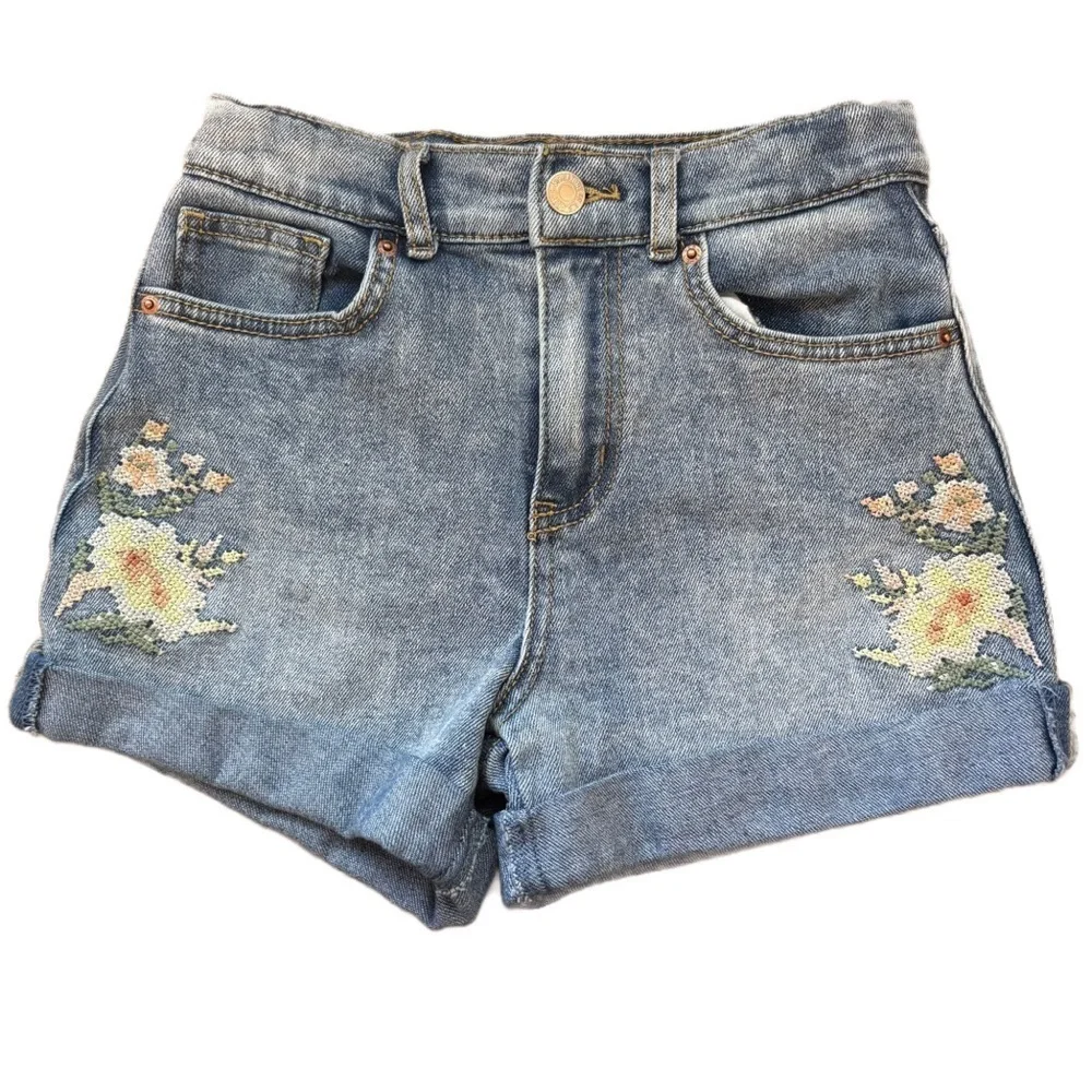 Levi Strauss Signature Embroidered Jean Denim Shorts Girl’s 10